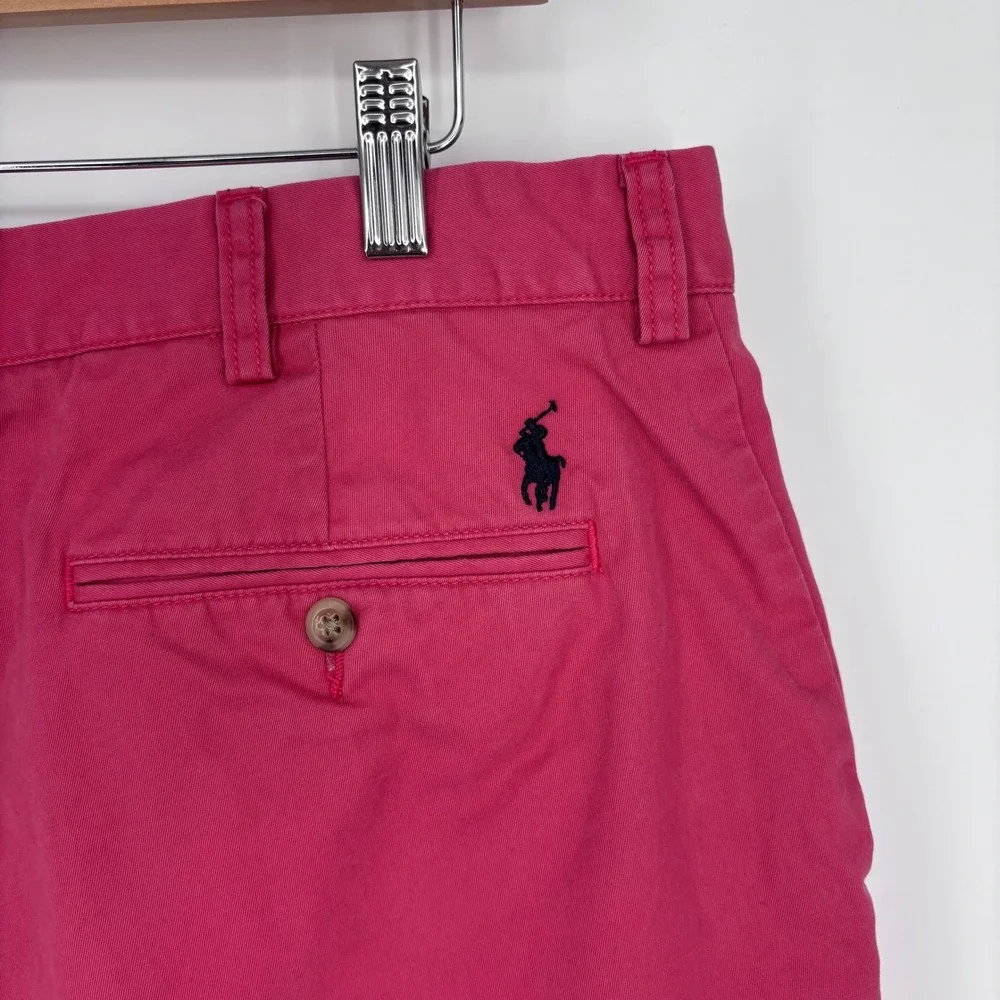 Polo Ralph Lauren Chino Shorts Mens 36 Pink Classic Fit Cotton Preppy Summer